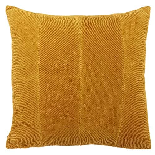 Image of Furn Jagger Cushion Cover-Cotton-Ochre Yellow-45 x 45cm (18" x 18" inches)