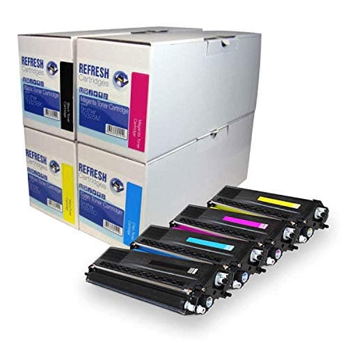 Image of REMANUFACTURED Brother TN325 / TN-325 HIGH Capacity Laser Toner CARTRIDGES Single & Multi Pack by REFRESH CARTRIDGES (BK/C/M/Y 4 Cartridge Value Pack)