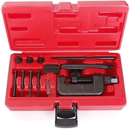 Image of MEETOZ 13pcs Motorcycle ATV Bike Drive Chain Cutter Breaker Splitter Link Riveter Riveting Repair Tools