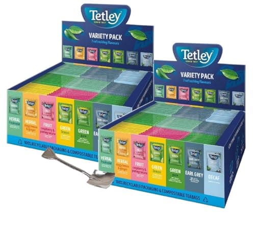 Image of 2x90 Specialty Variety Pack String & Tag Tea Envelopes in Display Box (180 tea bags) vs Gift Spoon Included