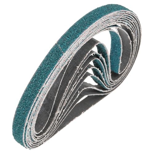 Image of sourcing map 13mm x 610mm Sanding Belts, 10 Pcs 40 Grit Zirconia Abrasive Belt Sander File Belt for Woodworking, Metal Polishing, Knife Sharpener