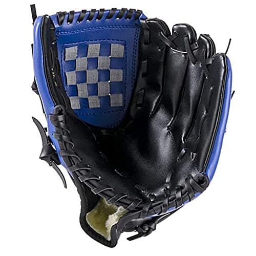 Image of ZYYRSS Baseball Glove for Kids/Youth/Adult, Softball Gloves,Sports Batting Gloves PU Leather Left Hand Glove, Right Hand Throw (Blue, 12.5 inch)