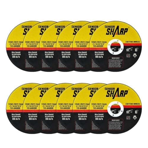 Image of URAQT Cutting Discs for Angle Grinder 12 Pack, 115mm Thin 1.2mm Professional Abrasive Cutting Discs, Stainless Steel Cut off Wheel for Angle Grinder for Fast Cuttings Steel Iron Aluminum Ferrous Metal