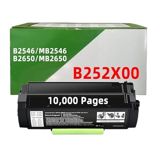 Image of B252X00 Compatible Toner Cartridge for B232000 B242H00 B252X00 10,000 Page High Yield Only for Lexmark B2546 B2650 MB2546 MB2650 Series Printers 1 Pack