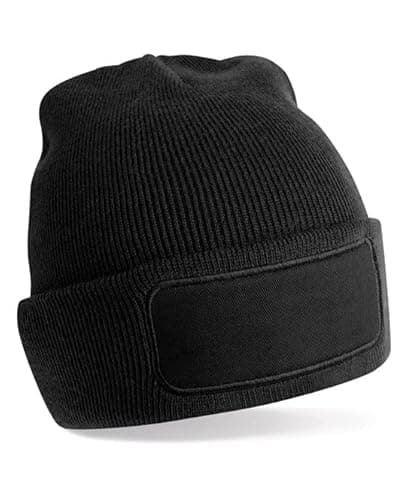 Image of COOZO Mens Recycled Original Patch Beanie - Black - One Size