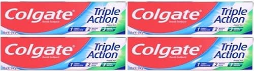 Image of Colgate Triple Action Toothpaste Original Mint (100ml x 4) – 4 Pack Bundle – Cavity Protection, Whiter Teeth, Fresh Breath – Daily Fluoride Toothpaste for Complete Oral Care