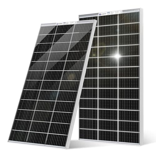 Image of ECO-WORTHY 240W Solar Panel Bifacial 2pcs 120 Watt 12 Volt Monocrystalline Generation Module Off Grid PV Power Charger for Caravan Campervan RV Shed Farm Motorhome