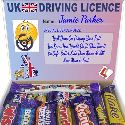 Image of Passing Driving Test Personalised Letterbox Gift - Driving Test Gift - Letterbox Chocolate - Birthday Gift - Add Your Message - Choose Your Chocolates