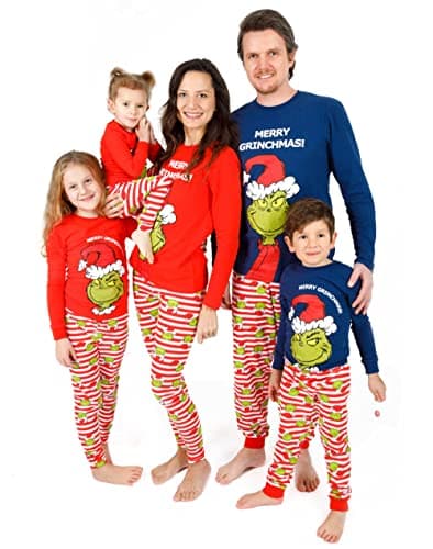 Image of The Grinch Matching Family Christmas Pyjamas Adults Kids Pjs | Gift For Men, Women, Girls And Boys | Xmas Movie Merchandise