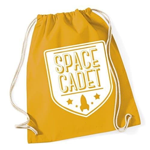 Image of Hippowarehouse Space cadet Drawstring Cotton School Gym Kid Bag Sack 37cm x 46cm, 12 litres