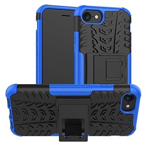Image of iCatchy For iPhone SE 2020 Case,iPhone 8 Case,iPhone 7 Case Heavy Duty Hard Tough Dual Layer Hybrid Shockproof Cover compatible For iPhone SE 2020 Phone Case (Blue)