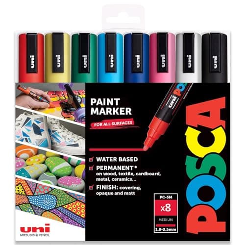Image of Posca - PC-5M - Paint Marker Art Pens - 1.8-2.5mm - Classic Set [B] Set of 8 in Gift Wallet