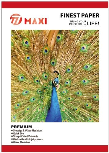 Image of Photo Paper A4 Glossy 230gsm Maxi 100 Sheets Photographic Paper Work with All Inkjet Printers