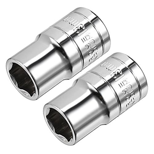 Image of sourcing map 2 Pcs 1/2-Inch Drive 13mm 6-Point Shallow Socket, Metric, Cr-V