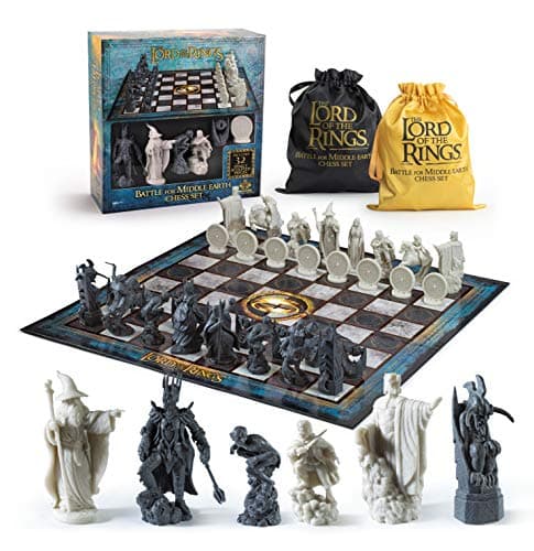 Image of The Noble Collection The Lord of the Rings Chess Set: Battle for Middle-Earth Board Game, 2 Players, Ages 8+