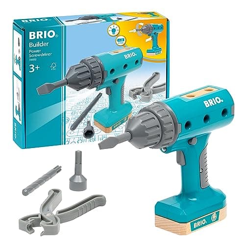 Image of BRIO Builder Screwdriver Power Tool - Building and Construction Toys for Kids Age 3 Years Up