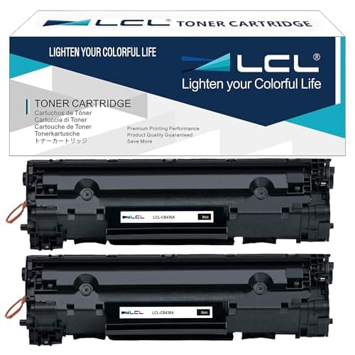 Image of LCL Compatible Toner Cartridge Replacement for HP 36A CB436A 2000Pages High-Yield for HP Laserjet P1505 P1505N P1506 M1120 MFP M1120N M1520 M1522 MFP M1522N M1522NF (2Black)