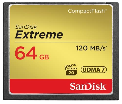 Image of SanDisk Extreme 64 GB UDMA7 CompactFlash Card - Black/Gold