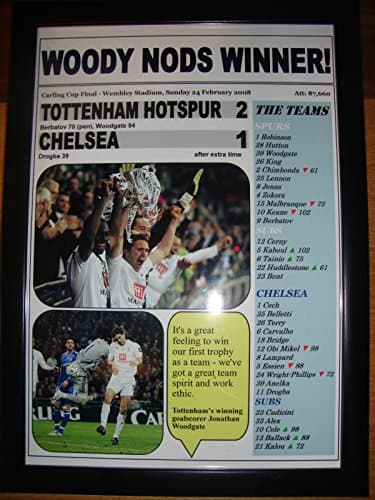 Image of Tottenham Hotspur 2 Chelsea 1 - 2008 Carling Cup final - framed print