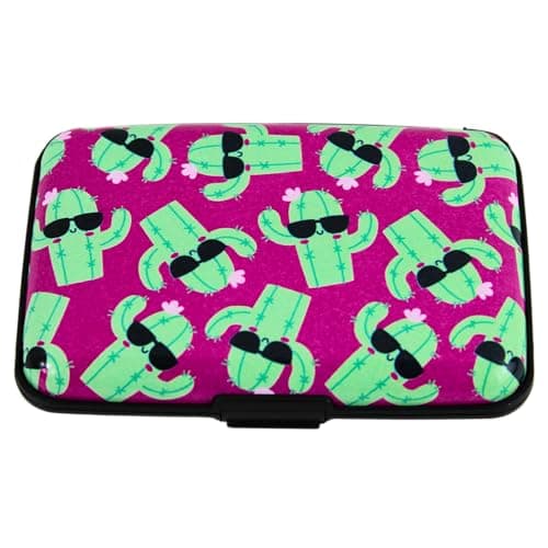 Image of UK Phoenix Women Credit Card Holders Paisley Designs Card & ID Cases RFID Theft Protectors Anti Scan Aluminium for Credit Card Debit Card Driving Licence Business Cards Strong Wallet (Cactus)