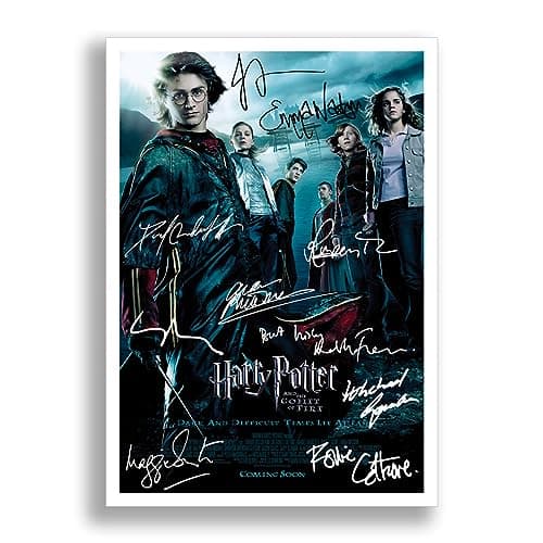 Image of Mounted Gifts Harry Potter And The Goblet Of Fire Movie Cast Signed A4 Poster Photo Print Framed Autograph Gift 2005 Film (A4 POSTER ONLY)