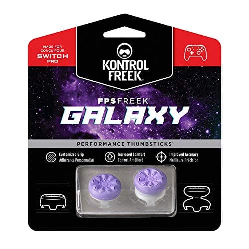 Image of KontrolFreek FPS Freek Galaxy for Nintendo Switch Pro Controller | Performance Thumbsticks | 1 Mid-Rise, 1 High-Rise Concave | Purple