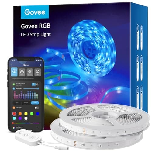 Image of Govee RGB LED Strip Lights 10M, Smart WiFi APP Control, Colour Changing, Works with Alexa & Google Assistant, LED Strip for Bedroom, TV, 2 Rolls of 5M