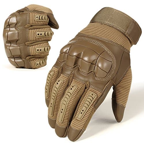 Image of WTACTFUL Touch Screen Full Finger Gloves for Cycling Motorcycle Motorbike ATV Riding Driving Racing Hunting Hiking Riding Climbing Camping Work Sports Gloves Brown Size Medium