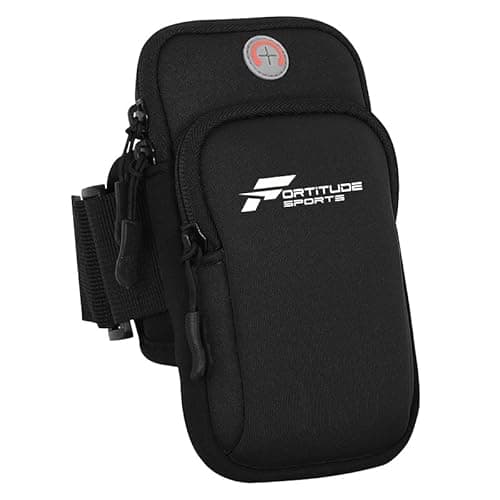 Image of Fortitude Sports Arm Phone Holder For Running | Waterproof Phone Pouch For Jogging, Cycling, Gym | Armband Phone Holder for iPhone, Samsung Galaxy, Huawei Mobile Phones (Black)