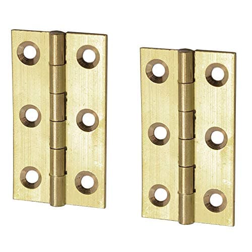 Image of Merriway BH05987 (2 Pcs) 75mm (3 inch) Solid Brass Butt Hinge - Pack of 2 Pieces