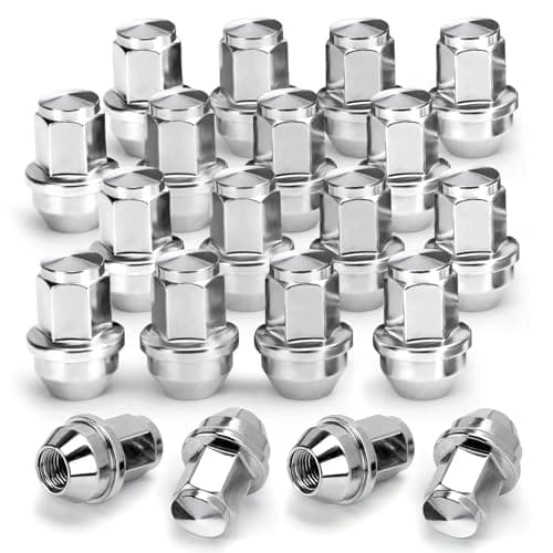Image of M12 x 1.5 Wheel Nuts, Alloy Wheel Nut, 19mm Hex, 20Pcs, Compatible with New Ford Focus/Mondeo (2012-2025), Closed End Lug Nuts (Chrome), One-Piece Acorn Seat, Taper