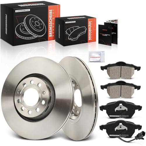 Image of Frankberg Brake Kit incl. 2x Brake Disc + 4x Brake Pad Front Compatible with A4 8E2 A4 Avant 8E5 Exeo ST 3R5 A6 4B2 4B4 A4 Avant 8ED Replace# 8E0698151F