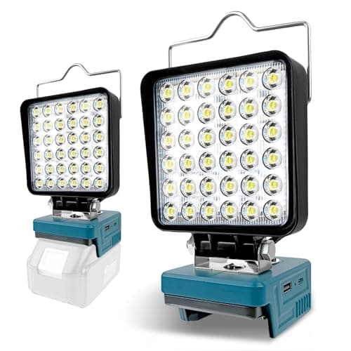 Image of Portable Cordless LED Work Light Lamp for Makita 14.4V-18V LXT Battery, with USB & Type C PD18W Dual Fast Charging Port, Garage Lights, Camping Lights, Job Site Spotlights(No Battery)