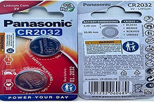 Image of Panasonic CR2032 3V Cell Power Lithium Coin Battery (Twin Pack)