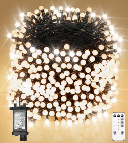 Image of Fairy Lights Plug in Waterproof, 50M 500LED Long Christmas Tree Lights, Christmas Lights Outdoor with Remote/4 Brightness/8 Modes/Timer, Fairy Lights Mains Powered for Bedroom/Party/Xmas Decorations