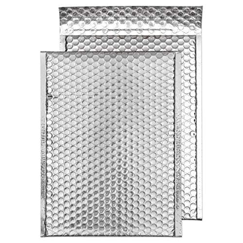 Image of Blake Purely Packaging C4+ 324 x 230 mm Peel and Seal Metallic Padded Bubble Envelopes (MBS324) Sterling Silver - Pack of 100