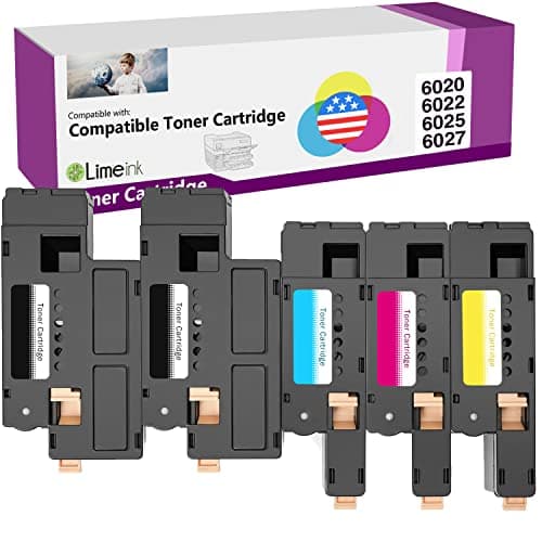 Image of Limeink Compatible Ink Cartridge Replacement for Xerox Workcentre 6027 Toner for Xerox 106r02759 Toner Cartridge Black Toner for Xerox Phaser 6027 6025 6022 6020 (2 Black, 1 Cyan, 1 Magenta, 1 Yellow)