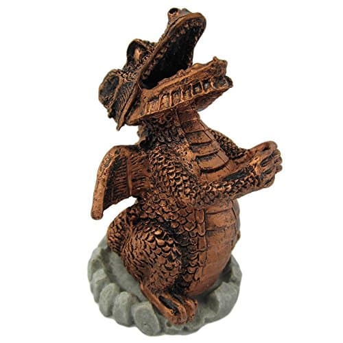 Image of Mystical Red Dragon Incense Cone Holder - 9.5cm x 6cm (1 Pc) - Unique & Intricately Designed - Captivating Home Decor & Aromatherapy Experience