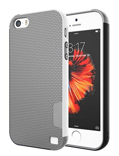 Image of Jeylly for iPhone 5/5S/SE Csae, [3 Color] Slim Hybrid Impact Rugged Soft TPU & Hard PC Bumper Shockproof Protective Anti-slip Case Cover Shell for iPhone 5/5s/SE - Light Gray