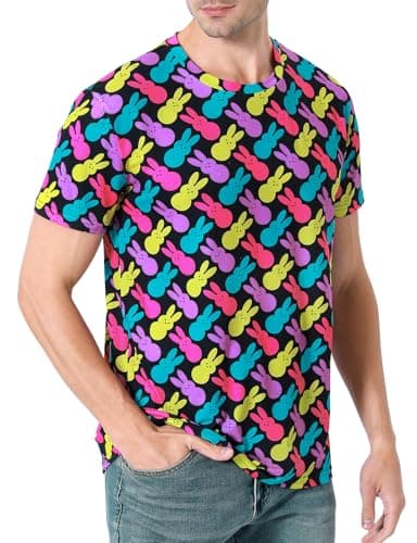 Image of COSAVOROCK Mens Easter Tshirt Rabbit Bunny Costume T Shirts, Black, M