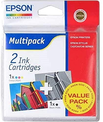 Image of Epson Black And Colour Ink Cartridge T036 + T037