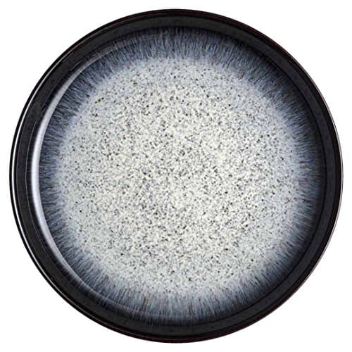 Image of Denby Halo Alt Coupe Dinner Plate, Ceramic, Black, 26 x 26 x 3 cm