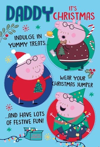 Image of Danilo Promotions Ltd Official Peppa Pig Christmas Card for Daddy