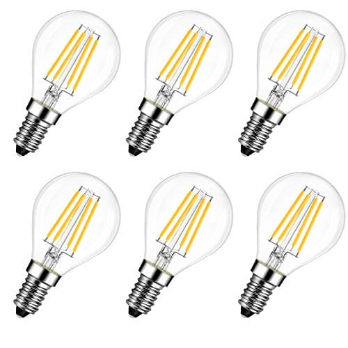 Image of LVWIT E14 Golfball LED Filament Bulb, 60W Incandescent Bulbs Equivalent, 5.5W P45 Small Golf Edison Light Bulb Screw, 806Lm, Warm White 2700K, LED Vintage Globe Bulbs,Not-dimmable(6 Pack)