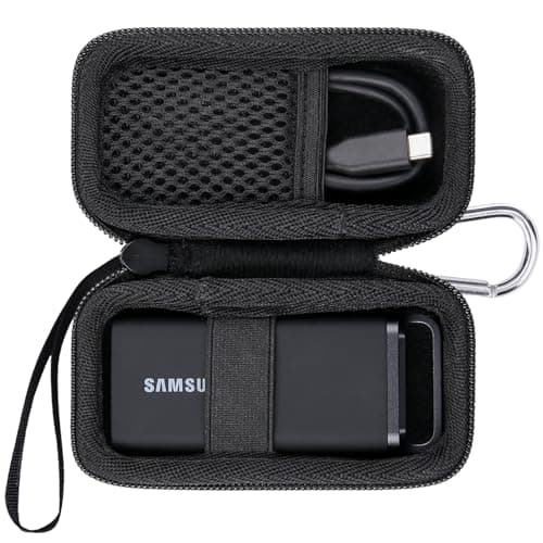 Image of co2CREA Hard Storage Carrying Case for Samsung T5 EVO Portable SSD 2TB 4TB 8TB External Solid State Drive Hard EVA Shockproof Protective Travel Bag