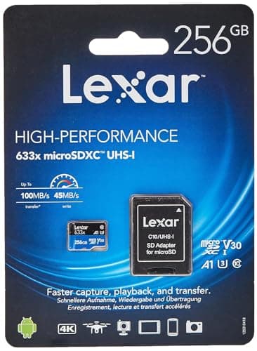 Image of Lexar CARTE MICROSDXC 633X AVEC ADAPT.SD 256GO