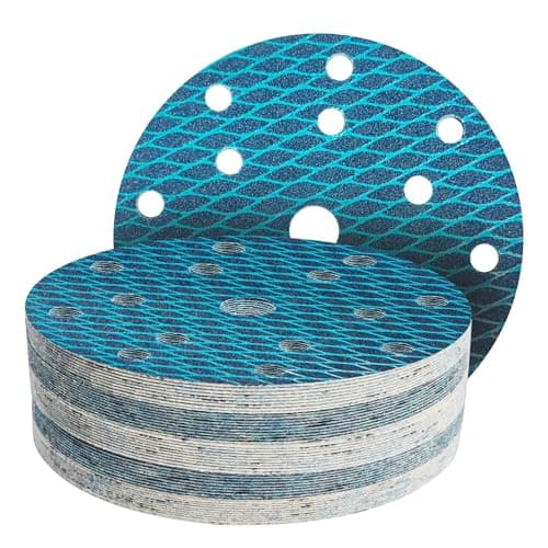 Image of GZKTY 150mm Sanding Discs, 50 Pieces, 15 Holes, Grits 60-320, Diamond Shape, Reduce Blockage, for 6 Inch Orbital Sanders