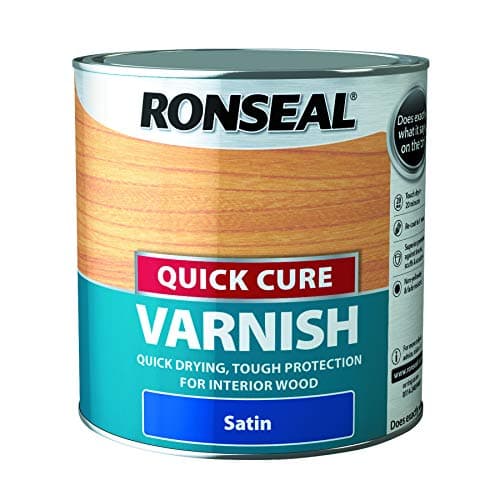 Image of Ronseal Quick Cure Interior Varnish Satin Antique Pine 750ml