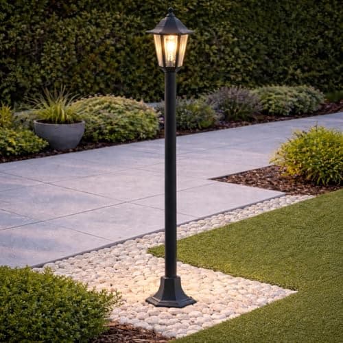 Image of CGC Lighting Outdoor Post Light Bollard Pedestal Lantern Pillar Pathway Traditional Vintage Light Garden