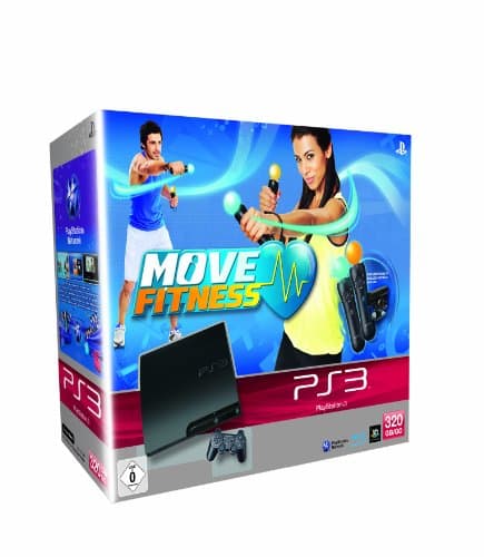 Image of PS3 - Konsole Slim Black 320GB "Move Fitness Pack" (Konsole, Move Fitness, 2 Motion Controller, Camera)